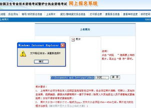 向考试报名网站,上传图片,出现文件路径非法,无法上传 