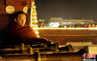 西藏西安迎 燃灯节 寺庙供灯祈福祝愿 