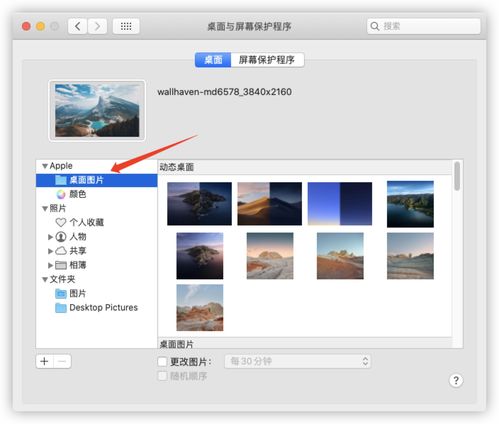 Mac Book苹果电脑设置自定义壁纸文件夹Desktop Pictures