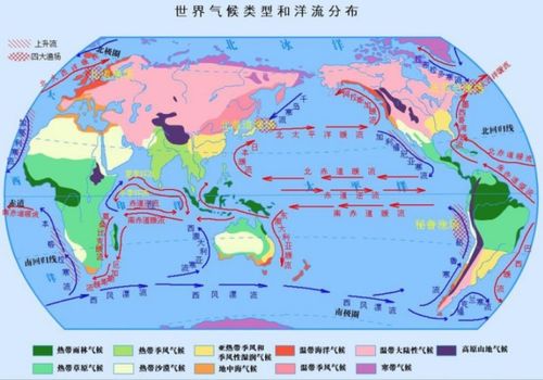 世界气候类型分布图 