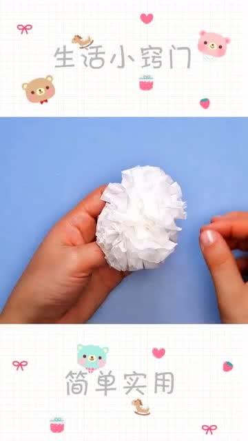 用纸巾做成花朵,非常的美丽 