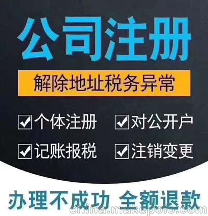 汉阳注册公司 工商执照代办 会计代理记账