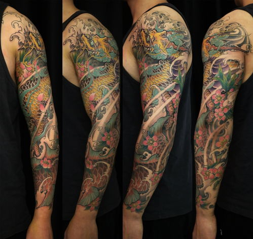上海纹身由龙刺青作品花臂麒麟纹身 麒麟纹身设计,纹麒麟好看吗