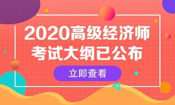 高级经济师2020考试大纲