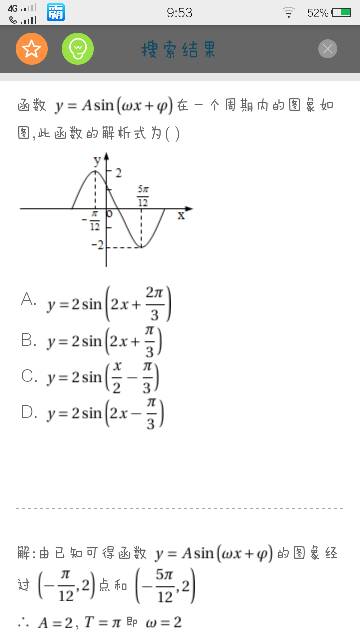 请问此题周期T为什么等于12呀，T/4=3是什么意思呀，多谢！