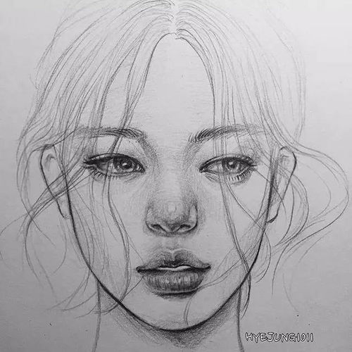 素描中的美女,让你看不够 