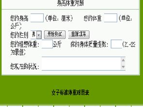 体形标准测试 