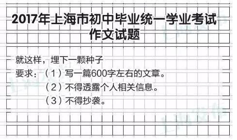 2003 2020上海中考语文作文题目汇总