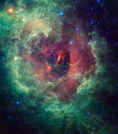 美国宇航局最新公布绚丽的 玫瑰星云 