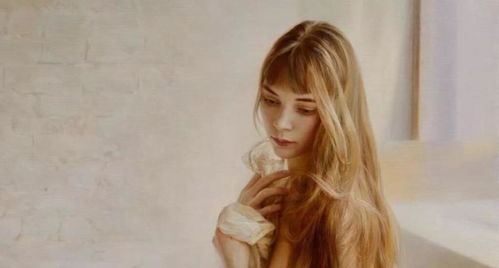 俄罗斯画家画美女,俄国女孩皮肤白嫩,看着让人陶醉