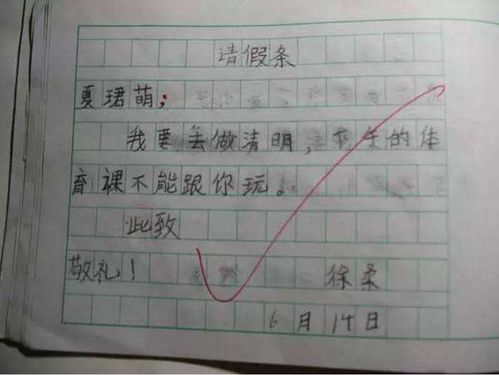 小学生 请假条 走红,想象力丰富让人哭笑不得,老师回复服了