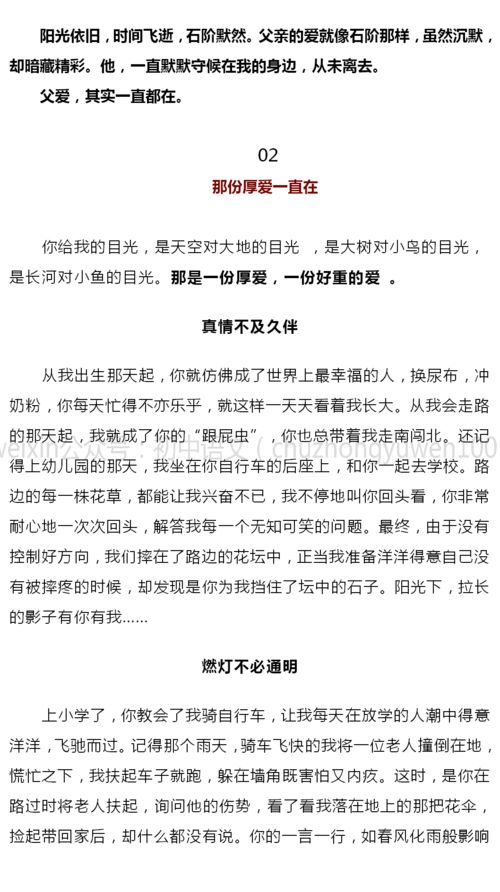 父爱的作文,关于父爱的作文(图1)