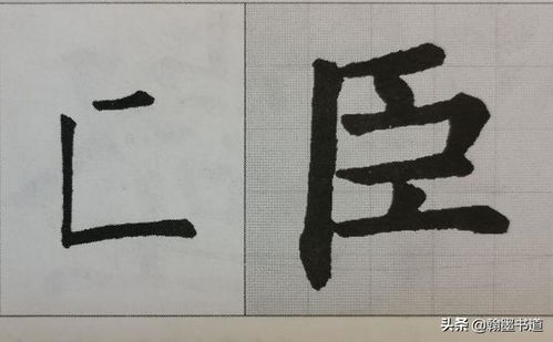 九成宫 偏旁部首臣字框 周字框 同字框 门字框的临摹练习