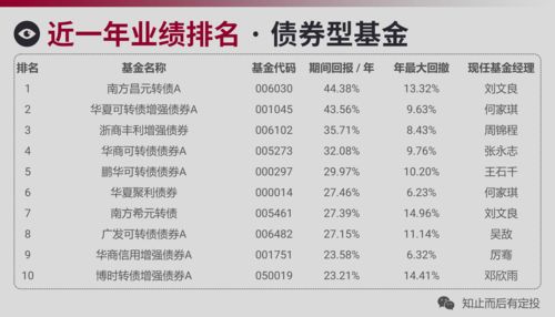 债券基金收益排行前十