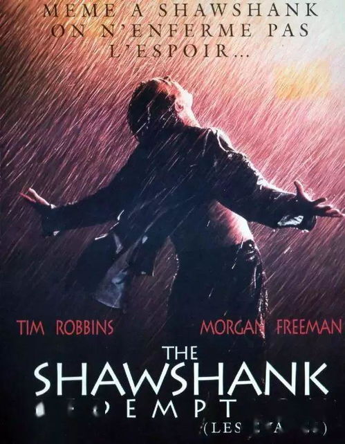 国外电影资源,肖申克的救赎是一部1994年上映的经典美国电影,由弗兰克·德拉邦特执导,蒂姆·罗宾斯和摩根·弗里曼主演