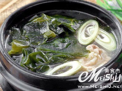 韩国海带汤的做法,材料：