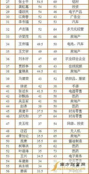 2017中国富豪排行榜
