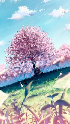 樱花树二次元,樱花树下，二次元的浪漫世界等你来探索！