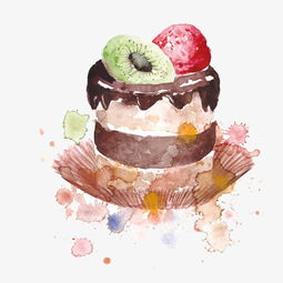 手绘水彩蛋糕素材图片免费下载 高清卡通手绘png 千库网 图片编号5958177 