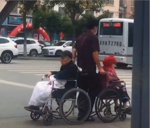 男子独自推着两位坐着轮椅的老人看哭网友,如何解决养老问题 你真的考虑过吗