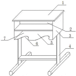 201120336784.7 一种带有两个桌洞的课桌 