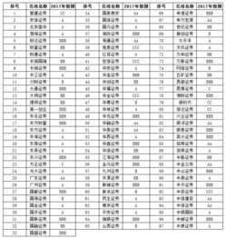 谁知道国内证券公司评级中的2A 3A是什么意思，评价标准是什么