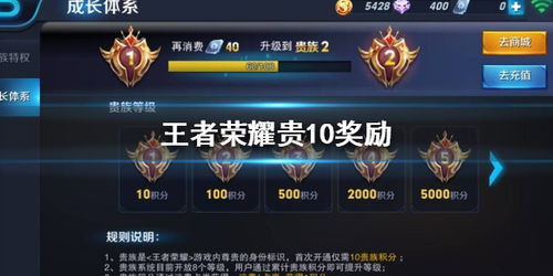 王者贵族1-10分别什么奖励(王者贵族1到贵族8)