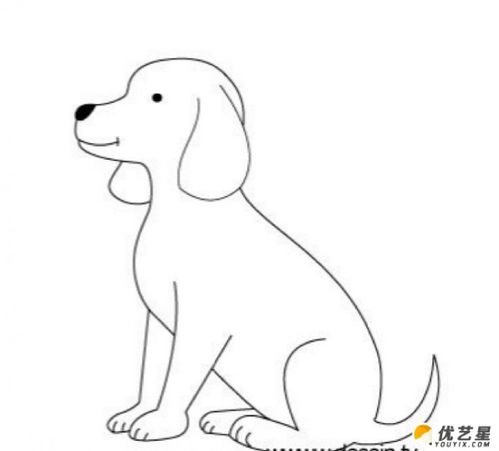 一只可爱的小狗怎么画 小狗的简笔画可爱的小狗的手绘画教程 2 才艺君 