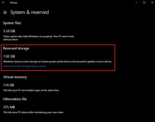win10预留7G存储如何取消
