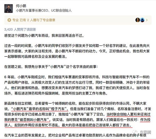 小鹏汽车被吐槽名字 太土 董事长何小鹏 开始不叫这名字