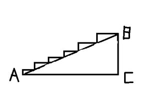 某楼梯斜边AB的长为10m高bc为6m若在台阶上铺地毯则地毯总长为 