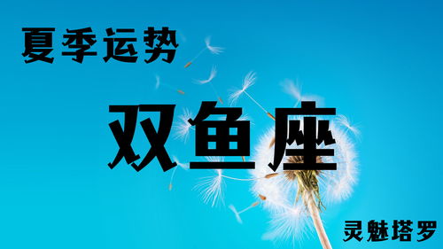 灵魅塔罗 双鱼座夏季运势,近期比较懒散,想出去走走放松一下 