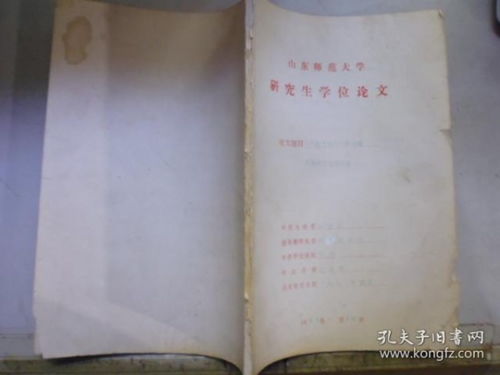 山东师范大学硕士毕业论文封面