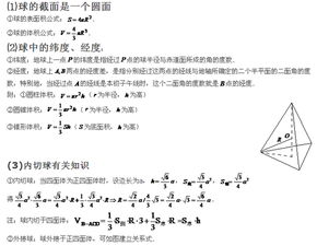 高二数学备考 球的相关知识汇总