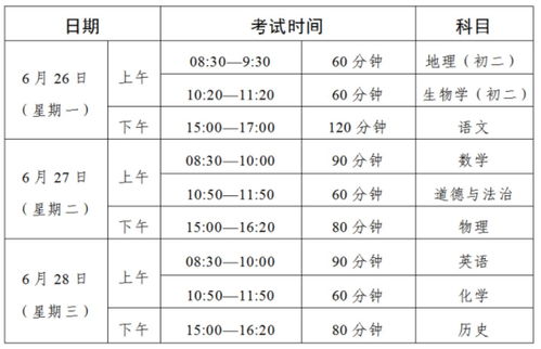 广东中考时间2023年具体时间