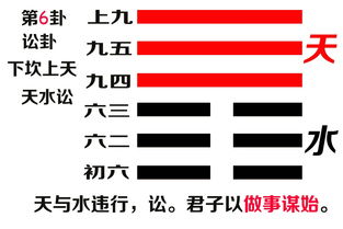 易经第六卦讼卦文本及译文 天水讼