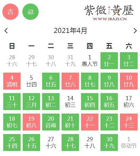 旺运必备 4月这些旺日诸事皆宜