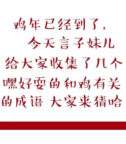 与鸡相关的成语,你能猜对几个