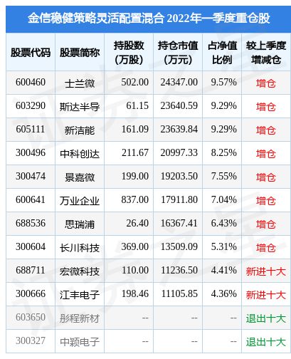 金信稳健策略灵活配置混合