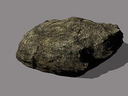 一块3D大岩石石头石块山石素材模型设计模型下载 