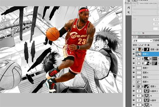 Photoshop合成动感的詹姆斯篮球海报设计教程 图文