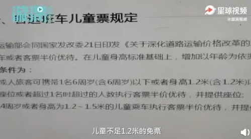 5岁男孩被要求买成人汽车票 司机 只有怀在肚子里的不算