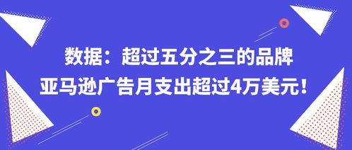 数据 超过五分之三的品牌亚马逊广告月支出超过4万美元