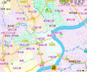 上海旅游景点地图,标题：上海旅游景点地图指南