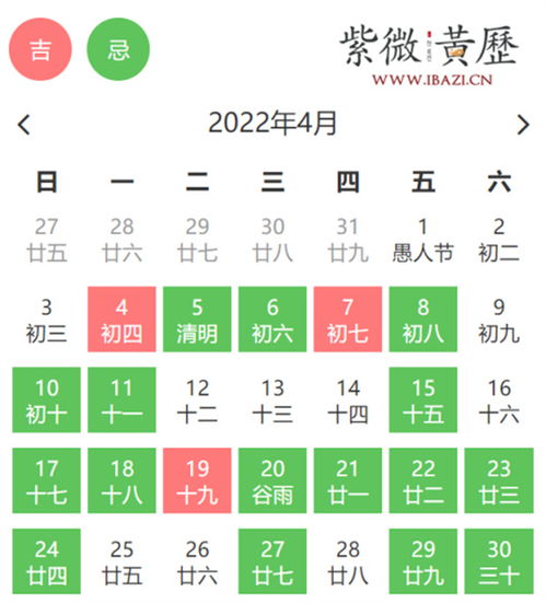 吉日送达 4月好日子请收藏 周易 黄道吉日 好运 新浪星座 