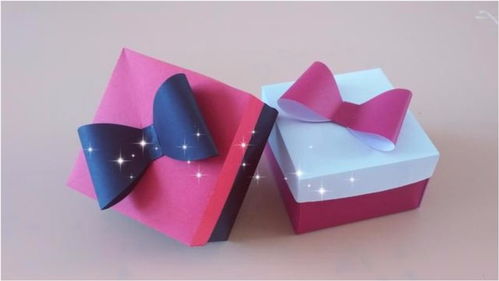 漂亮的蝴蝶结礼物盒子折纸,做法简单易学,女生都喜欢的小盒子 