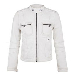 Calvin Klein Jeans 2013年白色皮质短外套 第3页 VOGUE时尚网 