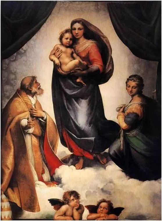 表情 每日说名画 世界十大名画 西斯廷圣母 ,表现了最伟大的母爱 表情 