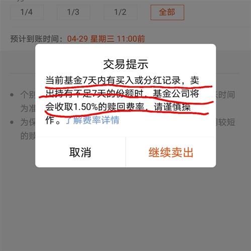 为何基金不够七天手续费收那么高