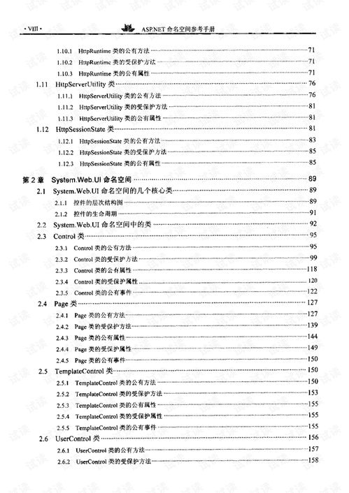 ASP NET命名空间参考手册 C 编程篇 PDF